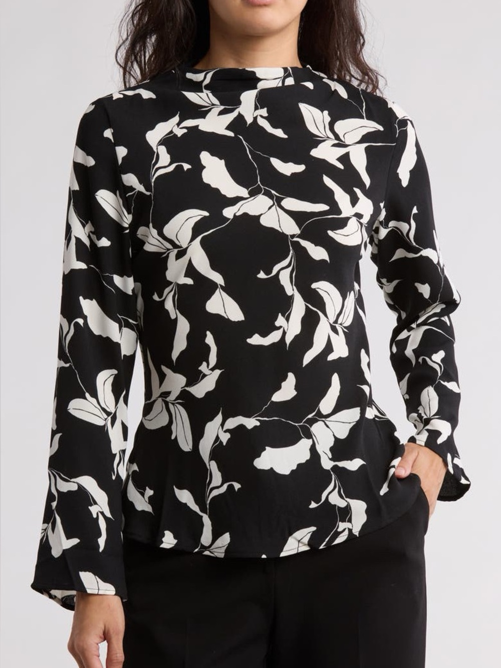 Nordstrom Mock Neck Blouse